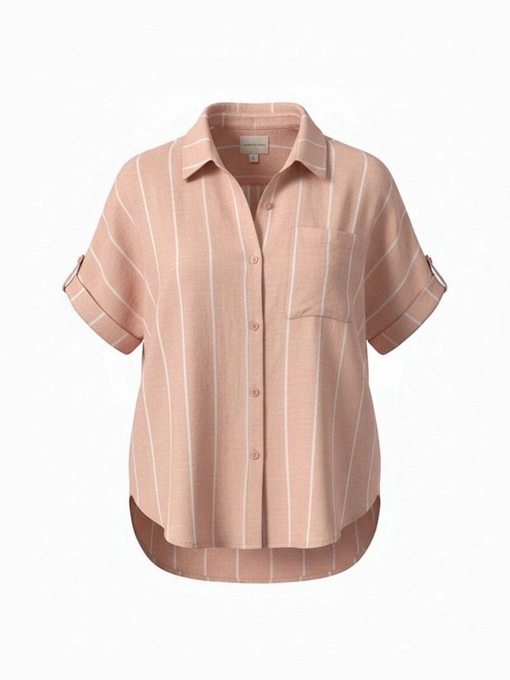 Women's Striped Button Down Shirt in Pink & White Like New